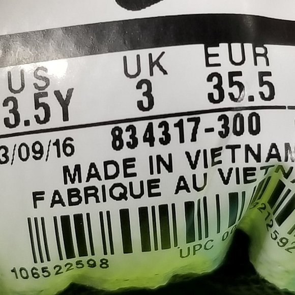 Nike 'Zoom Pegasus 33' Sneaker, Turquoise, Big Kid Size 3.5 / 35.5  (8-12 Years) - Picture 10 of 10